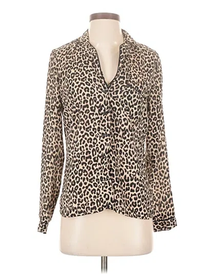 Pre-owned Atmosphere Long Sleeve Blouse In Tan