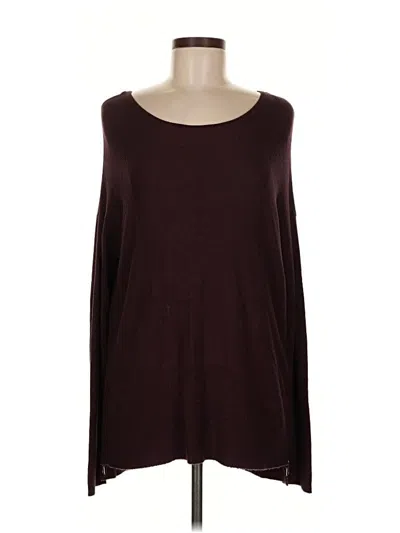 Pre-owned Atmosphere Poncho In Burgundy