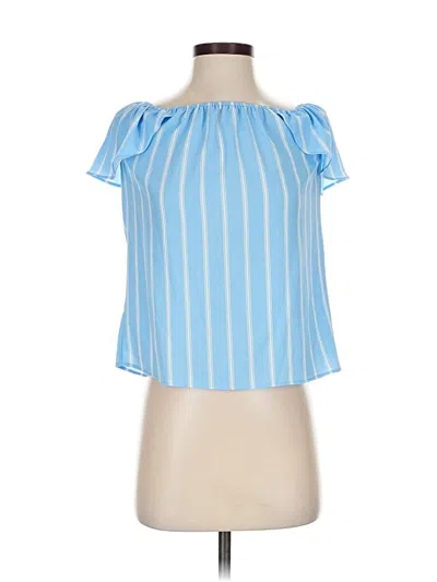 Pre-owned Atmosphere Short Sleeve Blouse In Blue