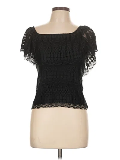 Pre-owned Atmosphere Short Sleeve Top Black Sweetheart Neckline Tops
