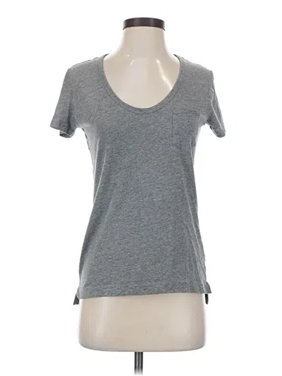 Pre-owned Atmosphere Short Sleeve Top Gray Scoop Neck Tops