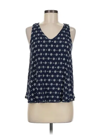 Pre-owned Atmosphere Tank Top Blue Halter Neckline Tops