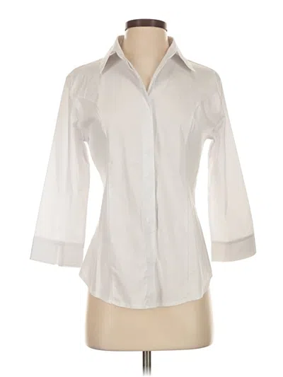 Pre-owned Atnlewhi 3/4 Sleeve Button Down Shirt In White