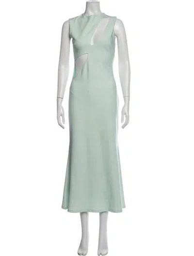 Pre-owned Atoir Asymmetrical Midi Length Dress In Green