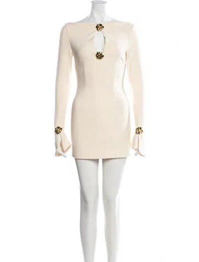 Pre-owned Atoir Bateau Neckline Mini Dress W/ Tags In Neutral