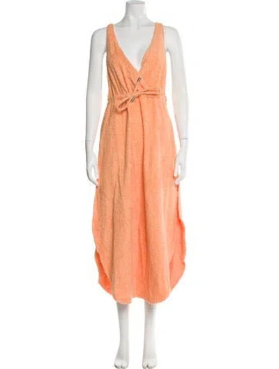 Pre-owned Atoir Bow Accents Robe In Orange
