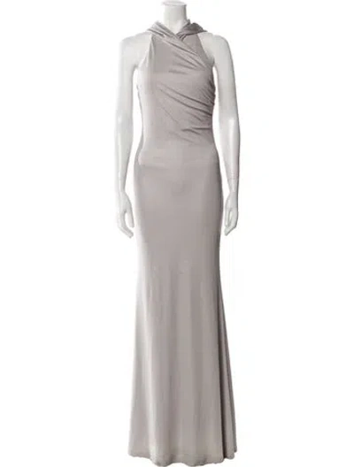 Pre-owned Atoir Cowl Neck Long Dress W/ Tags In Gray