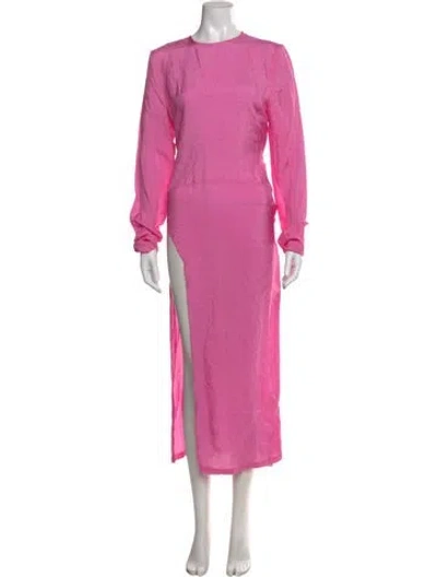 Pre-owned Atoir Crew Neck Long Dress W/ Tags In Pink