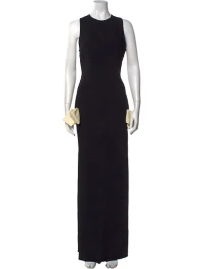 Pre-owned Atoir Crew Neck Long Dress In White