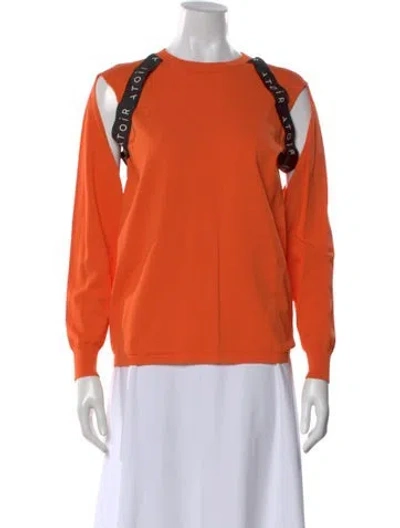 Pre-owned Atoir Crew Neck Long Sleeve Top In Orange