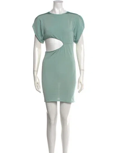 Pre-owned Atoir Crew Neck Mini Dress In Green