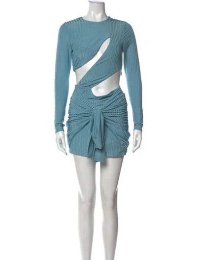 Pre-owned Atoir Crew Neck Mini Dress W/ Tags In Blue
