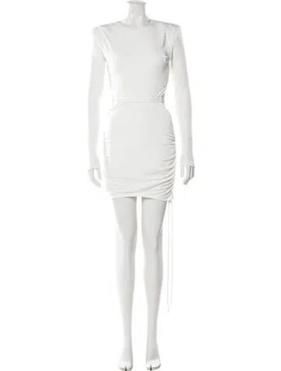 Pre-owned Atoir Crew Neck Mini Dress In White