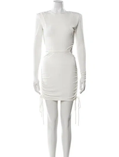Pre-owned Atoir Crew Neck Mini Dress In White