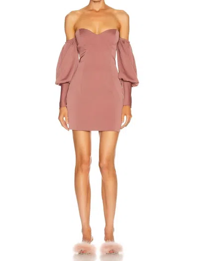Atoir Eyes On The Prize Dress In Henna Brown In Pink