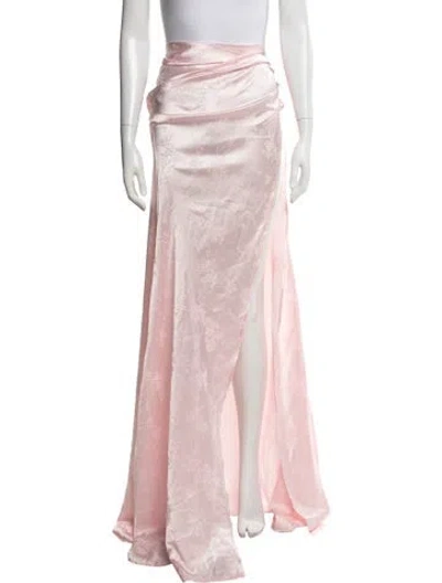 Pre-owned Atoir Floral Print Long Skirt In Pink