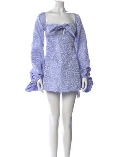 Pre-owned Atoir Floral Print Mini Dress In Blue