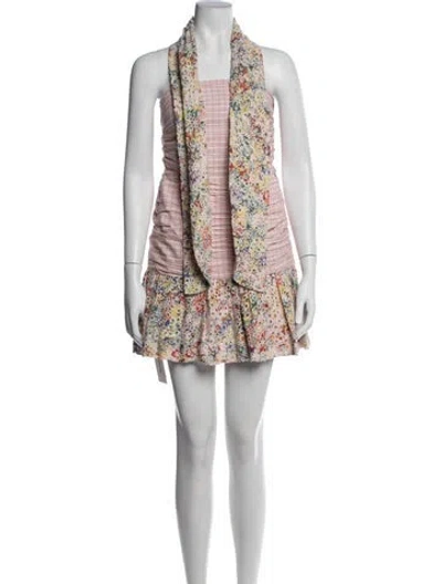 Pre-owned Atoir Floral Print Mini Dress In Multicolor