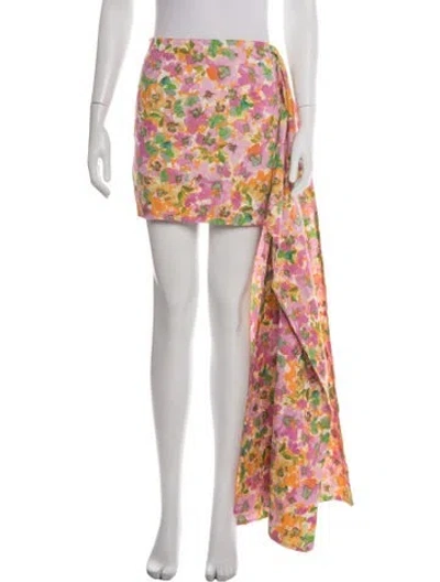 Pre-owned Atoir Floral Print Mini Skirt W/ Tags In Multicolor