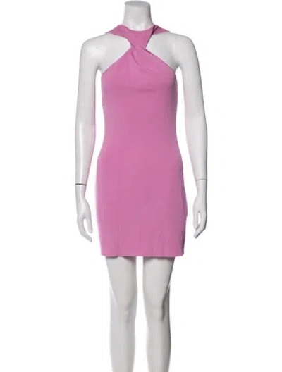 Pre-owned Atoir Halterneck Mini Dress In Pink