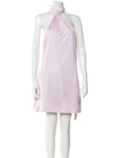 Pre-owned Atoir Halterneck Mini Dress W/ Tags In Purple