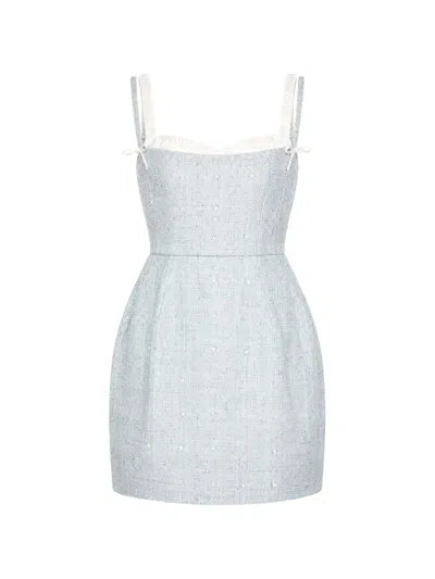 Atoir Honey Crystal-embellished Mini Dress In White