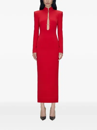 Atoir Klim Keyhole-cutout Maxi Dress In Red