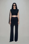 Atoir Draped-panel Cropped Top In Black