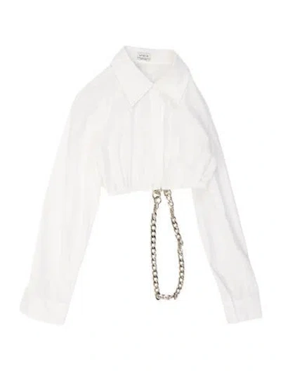 Pre-owned Atoir Long Sleeve Crop Top In Neutral