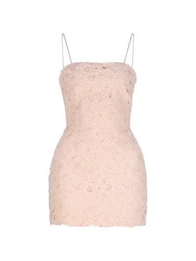 Atoir Maple Bead-embellished Mini Dress In Pink