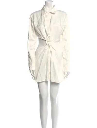 Pre-owned Atoir Mini Dress In Neutral