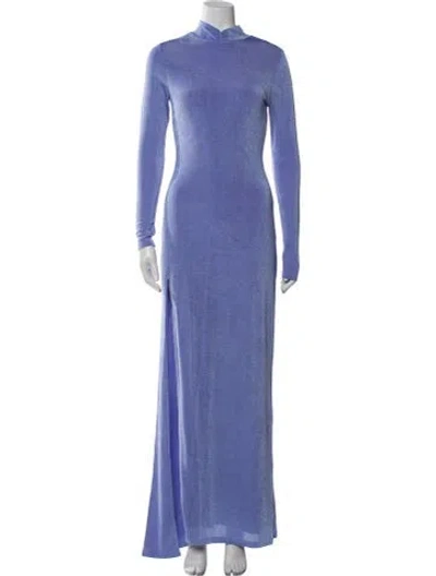 Pre-owned Atoir Mock Neck Long Dress W/ Tags In Blue