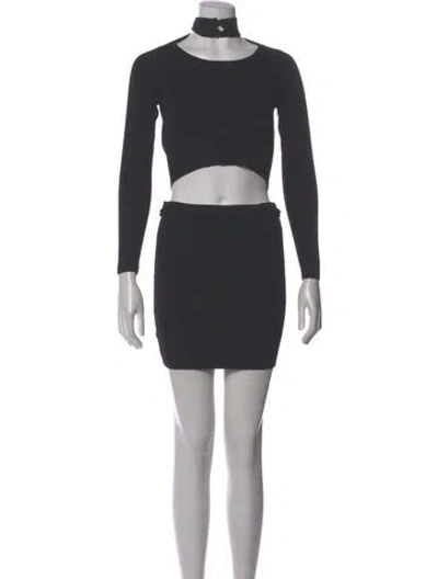 Pre-owned Atoir Mock Neck Mini Dress In Gray