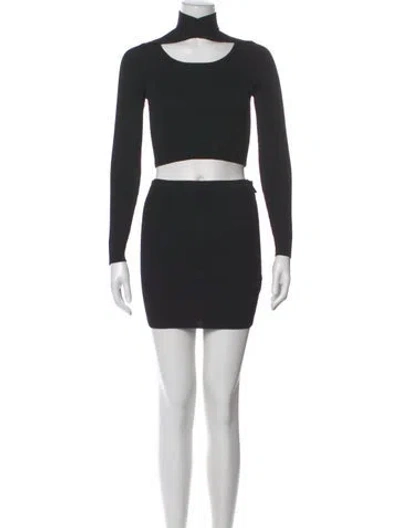 Pre-owned Atoir Mock Neck Mini Dress W/ Tags In Black