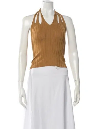 Pre-owned Atoir Nylon Halterneck Top In Neutral