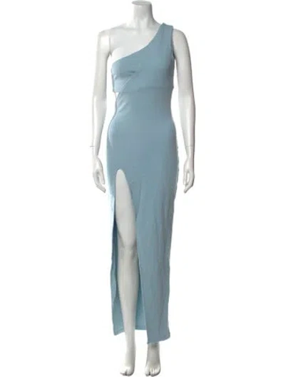 Pre-owned Atoir One-shoulder Long Dress In Blue