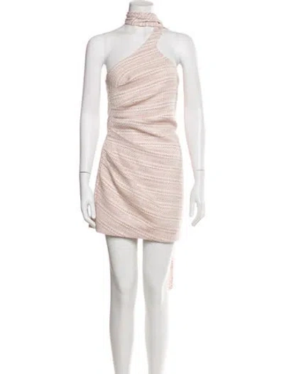 Pre-owned Atoir One-shoulder Mini Dress In Neutral