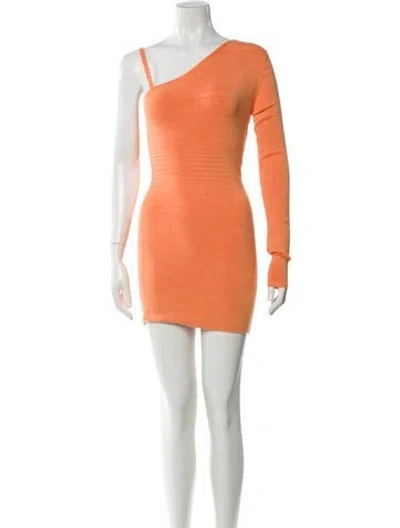 Pre-owned Atoir One-shoulder Mini Dress W/ Tags In Orange