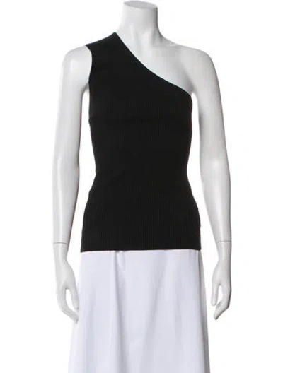 Pre-owned Atoir One-shoulder Sleeveless Top In Black