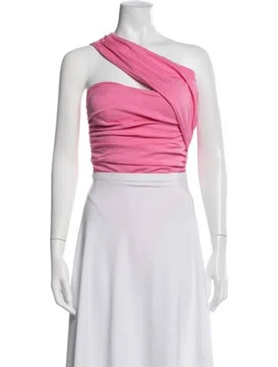 Pre-owned Atoir One-shoulder Sleeveless Top In Red