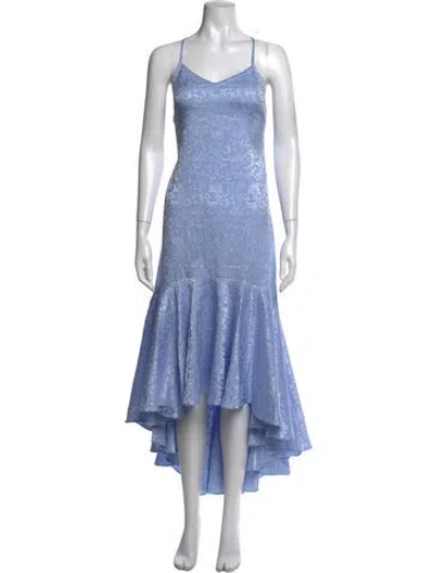 Pre-owned Atoir Patterned Midi Length Dress In Blue