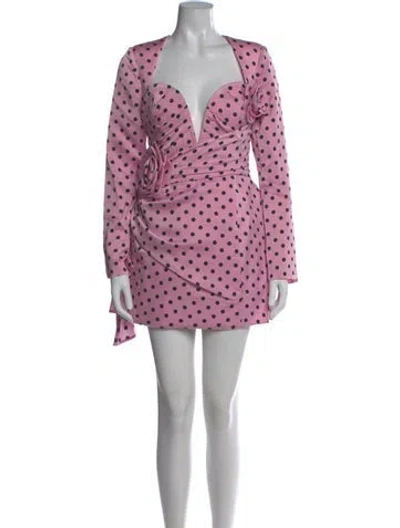 Pre-owned Atoir Polka Dot Print Mini Dress W/ Tags In Pink