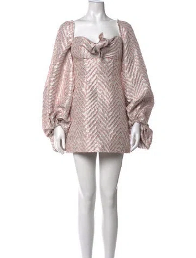 Pre-owned Atoir Printed Mini Dress In Pink