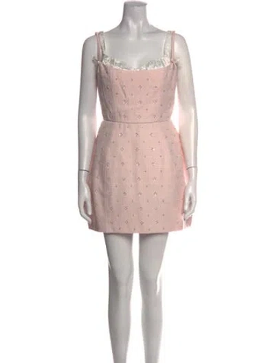 Pre-owned Atoir Printed Mini Dress W/ Tags In Pink