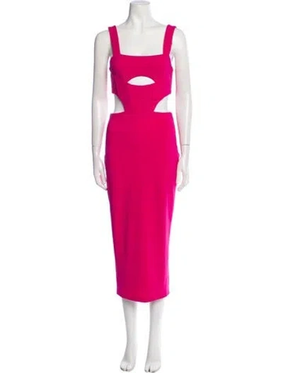 Pre-owned Atoir Square Neckline Long Dress In Pink