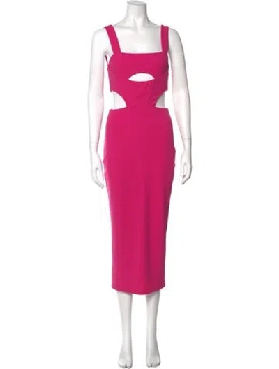 Pre-owned Atoir Square Neckline Long Dress In Pink