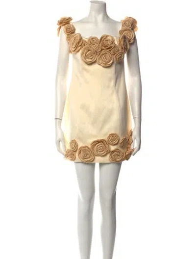 Pre-owned Atoir Square Neckline Mini Dress In Multicolor