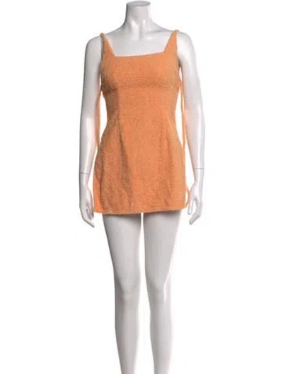 Pre-owned Atoir Square Neckline Mini Dress In Orange