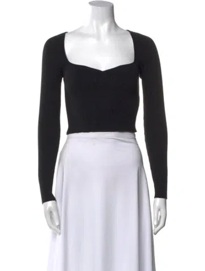 Pre-owned Atoir Square Neckline Sweater In Black