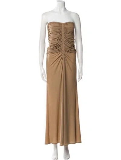 Pre-owned Atoir Strapless Long Dress In Neutral